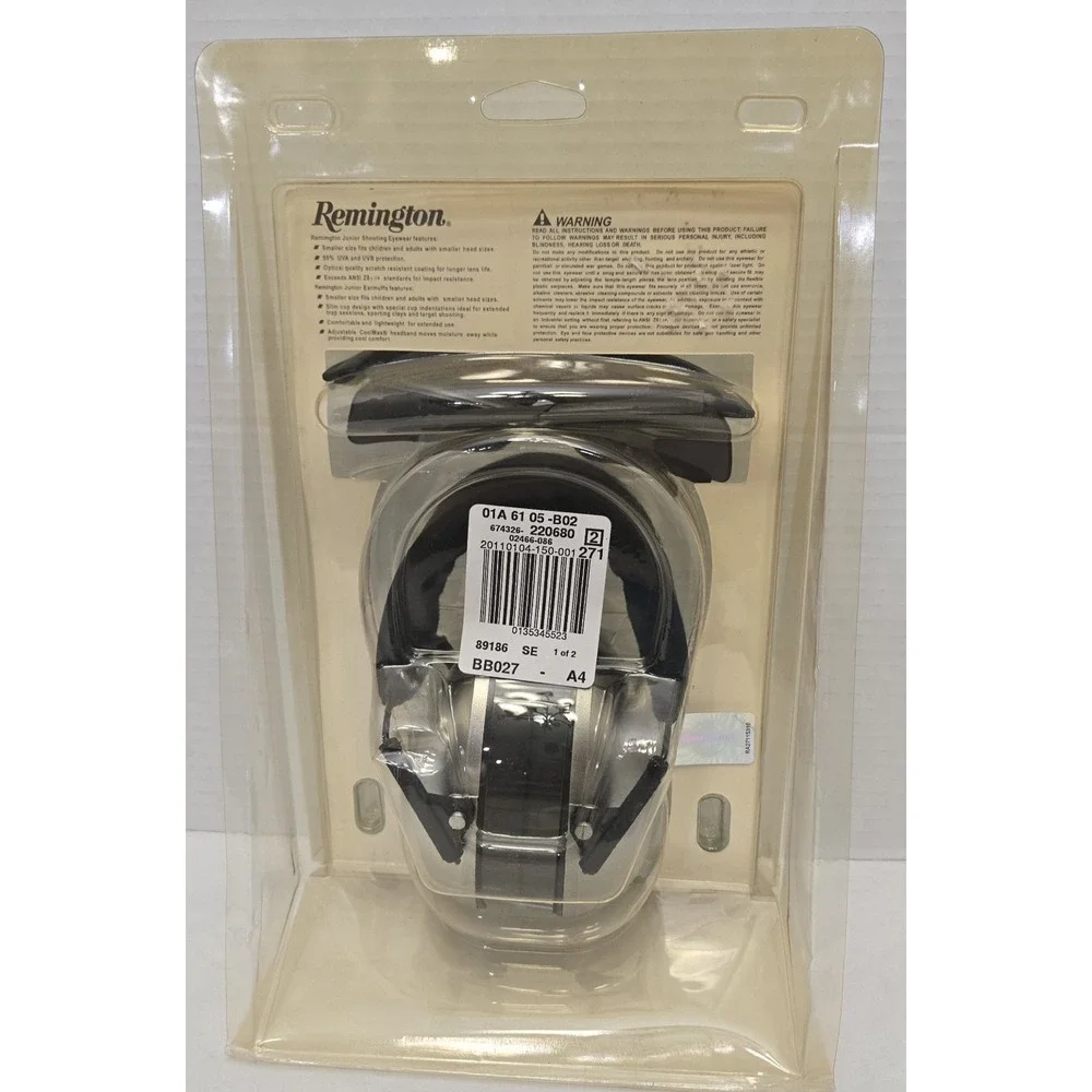 Remington True Junior Combo Pack Youth Shooting Glasses & Ear Muffs Set NIB